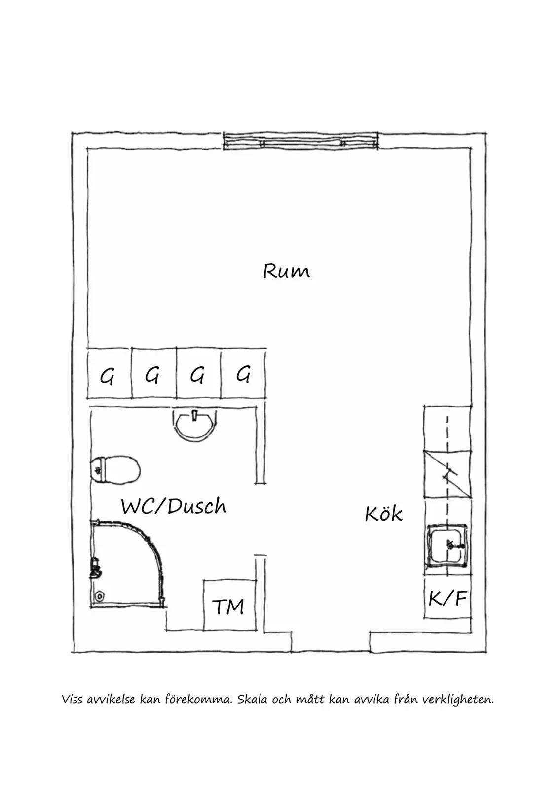 Floor plan for Dag Hammarskjölds väg 15A