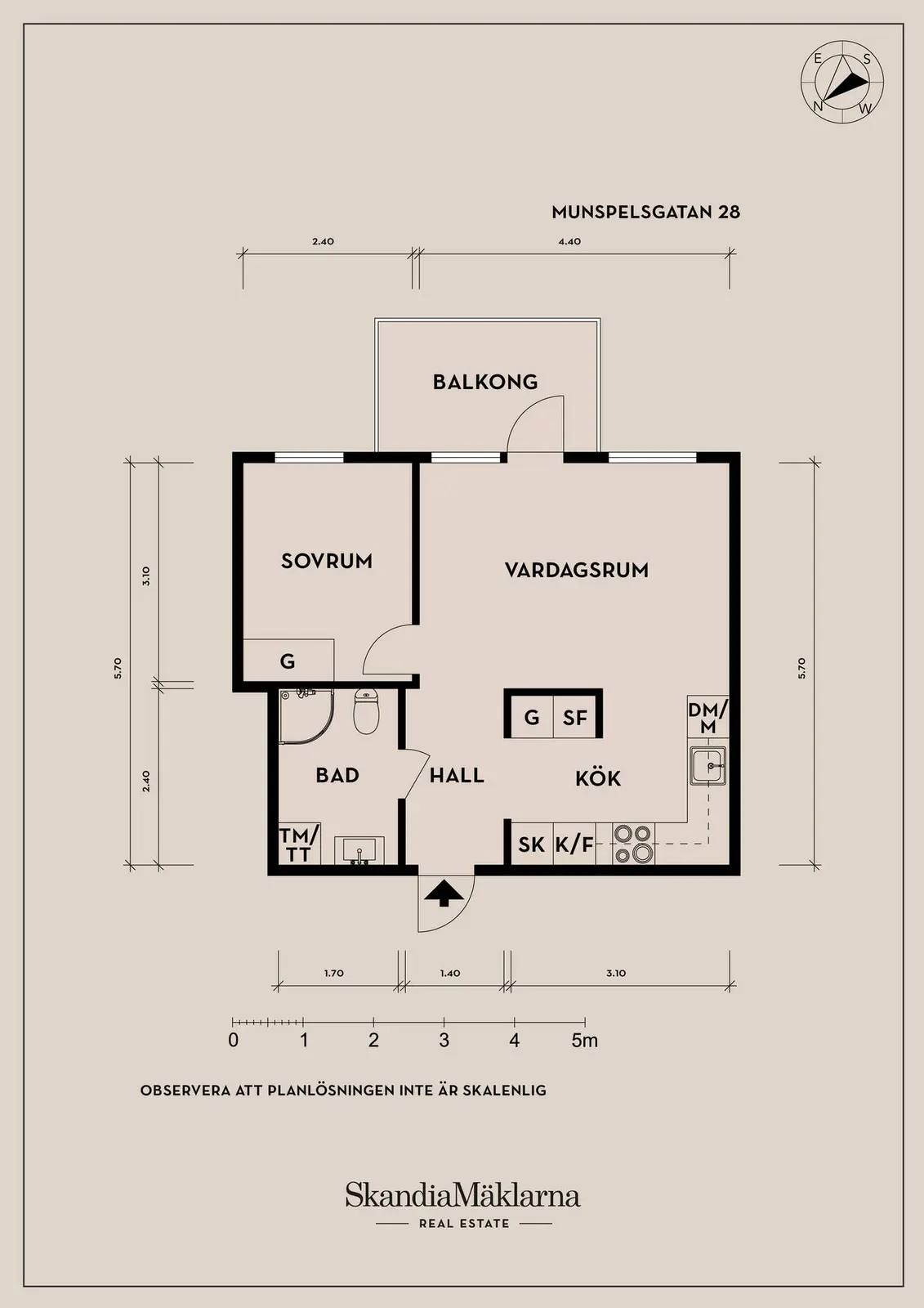 Planritning för Munspelsgatan 28
