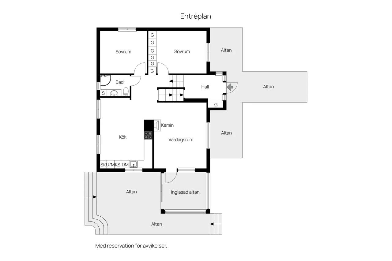 Floor plan for Apelvägen 8