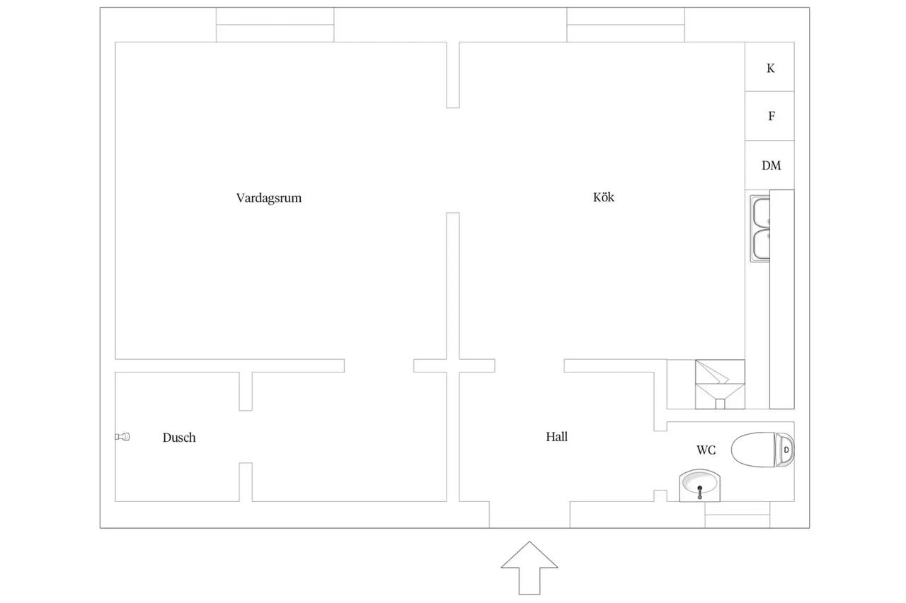 Floor plan for Tingstugatan 29