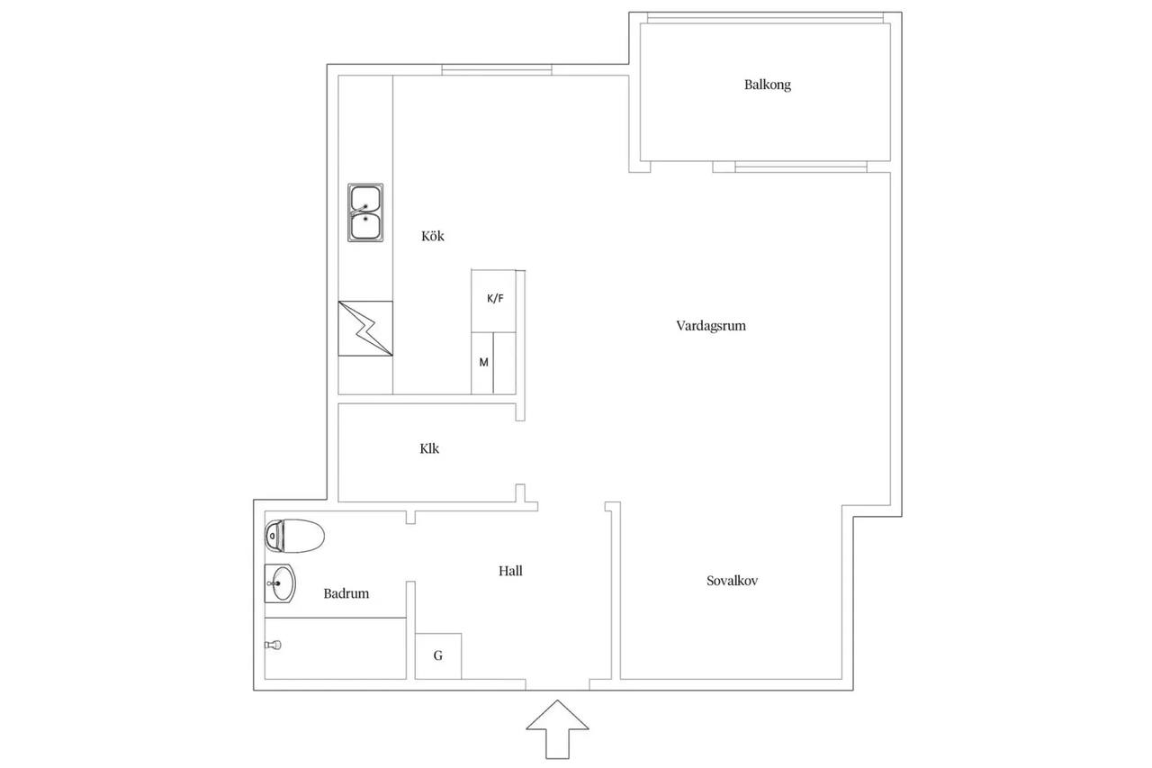 Floor plan for Fiolgatan 2