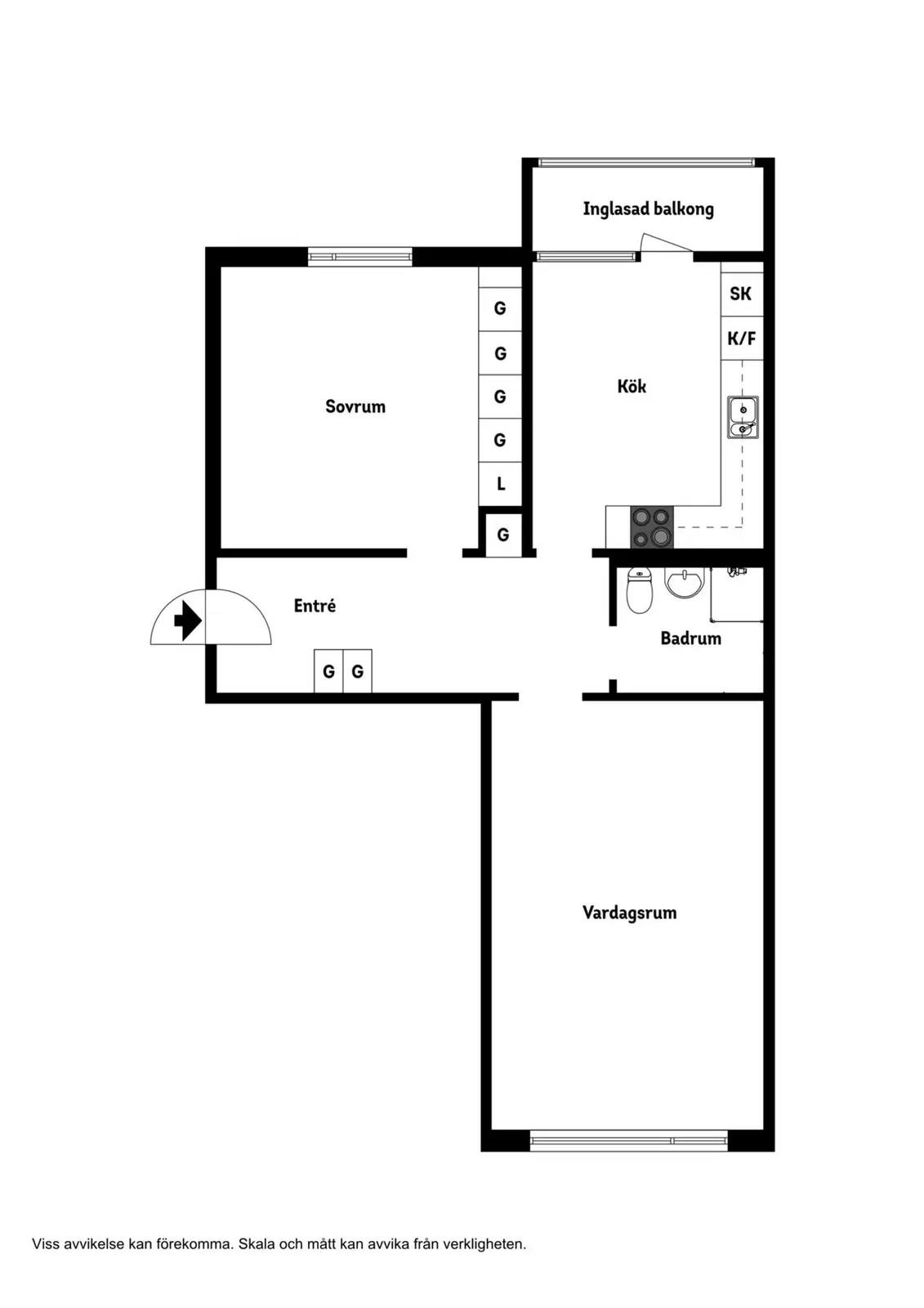 Floor plan for Stenbacken 8C