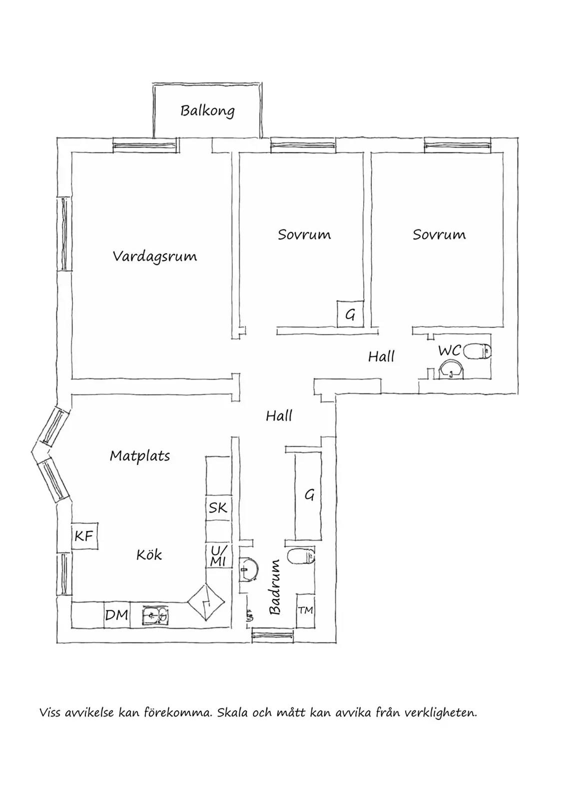 Planritning för Egilsgatan 3C