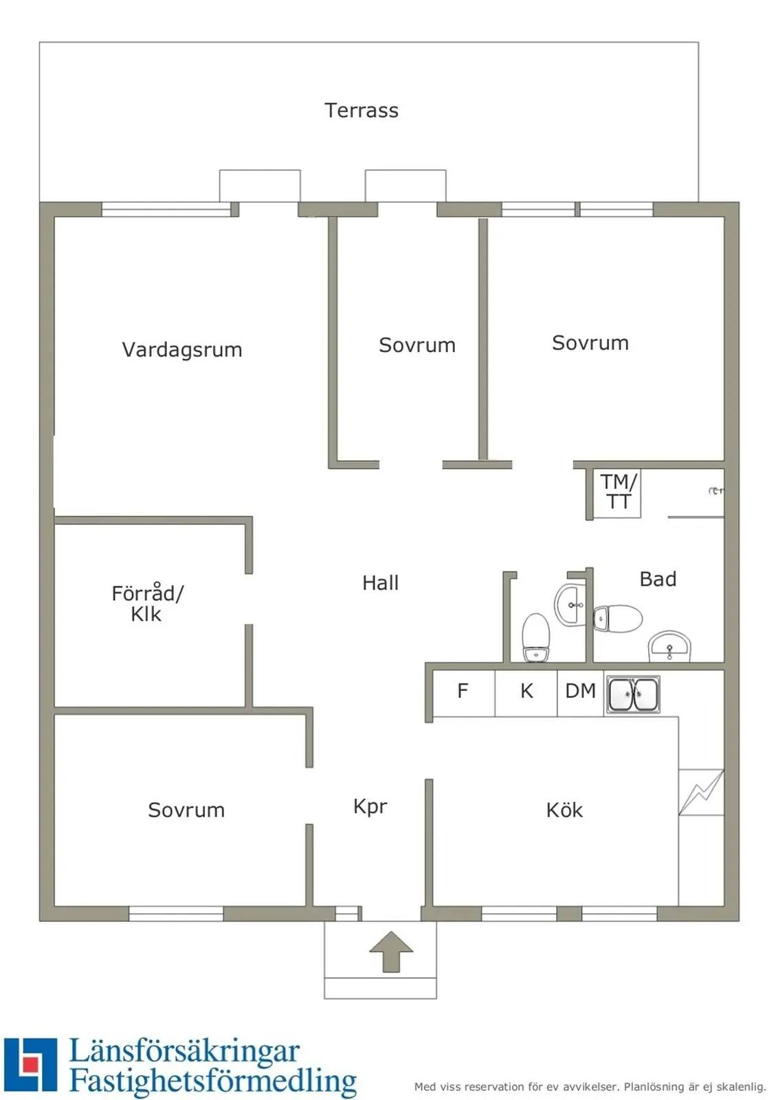Planritning för Jägarstigen 28