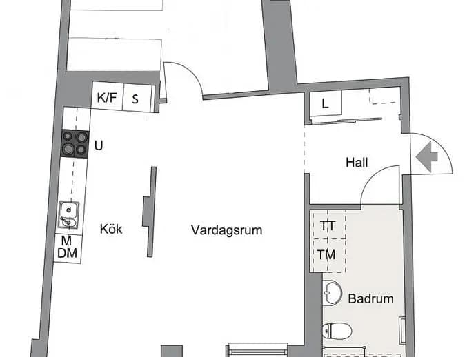 Floor plan for Fagningsgatan 8