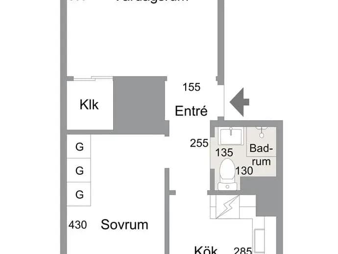 Planritning för Rambergsvägen 25A