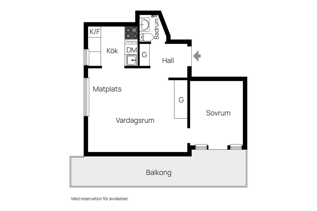 Floor plan for Sankt Göransgatan 153, 5 tr