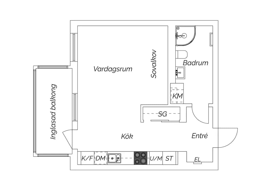 Floor plan for Barbro Hörbergs Gata 5