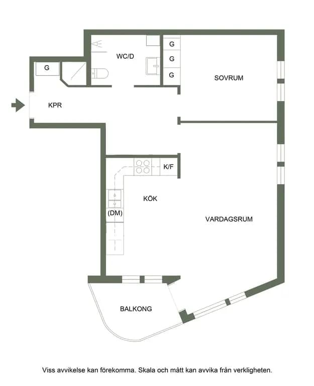Floor plan for Kristinebergs strand 27, 3 tr