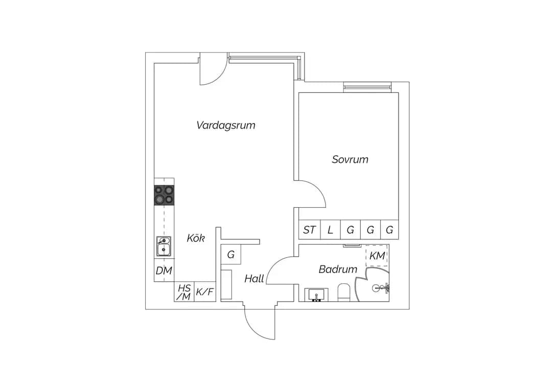 Planritning för Bangatan 32