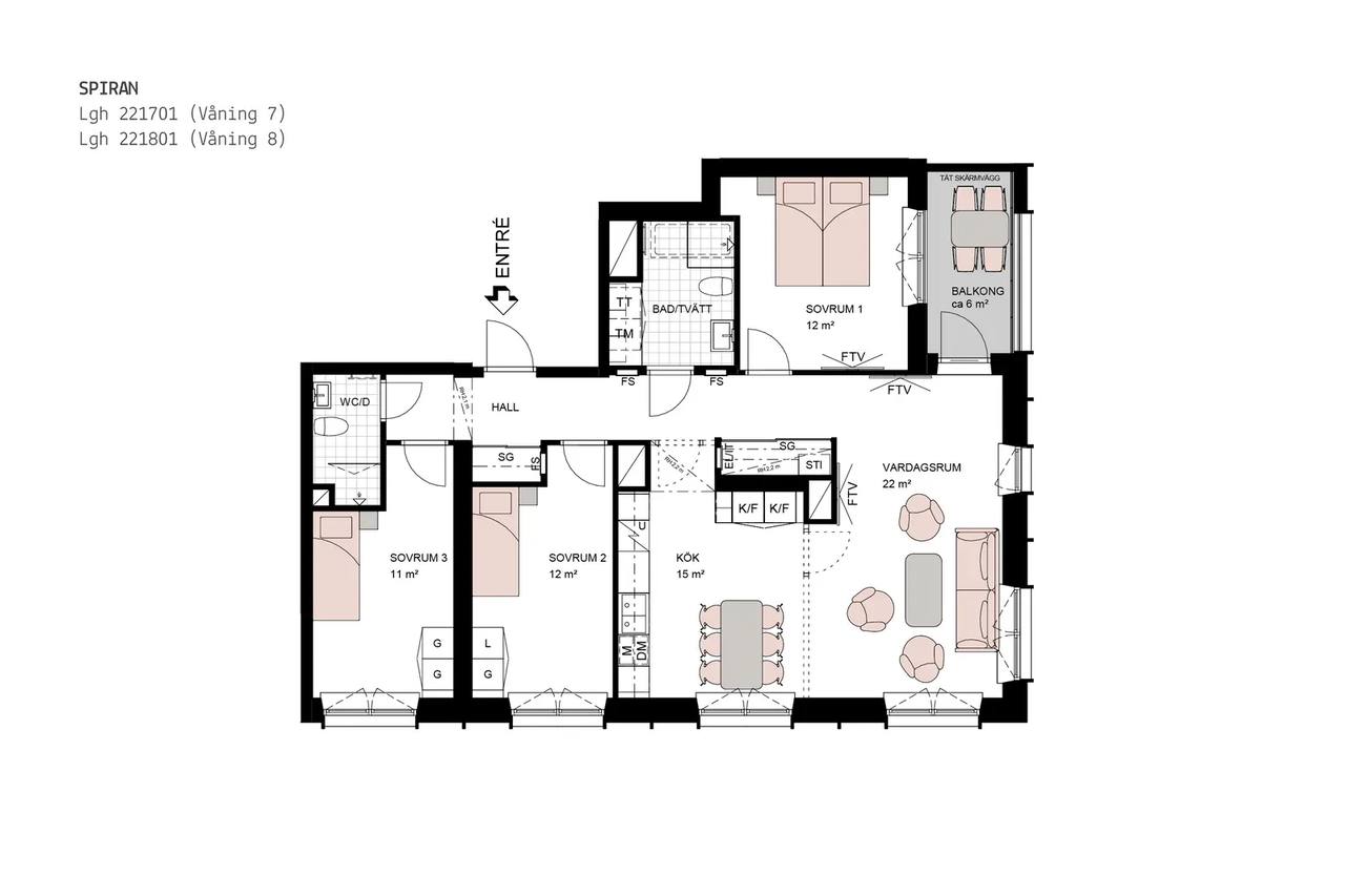 Floor plan for Emmyborgsgatan 1