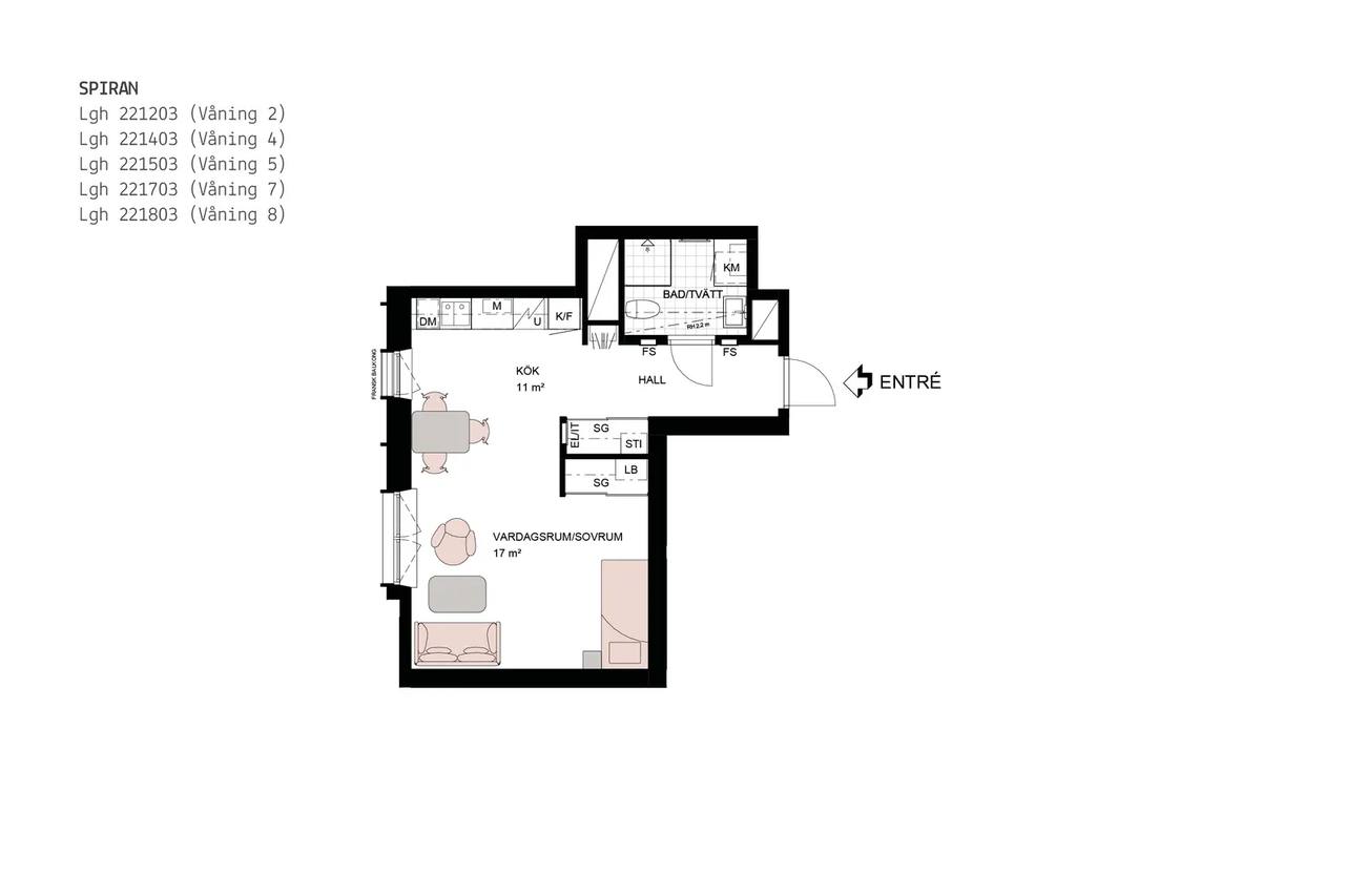 Floor plan for Emmyborgsgatan 1