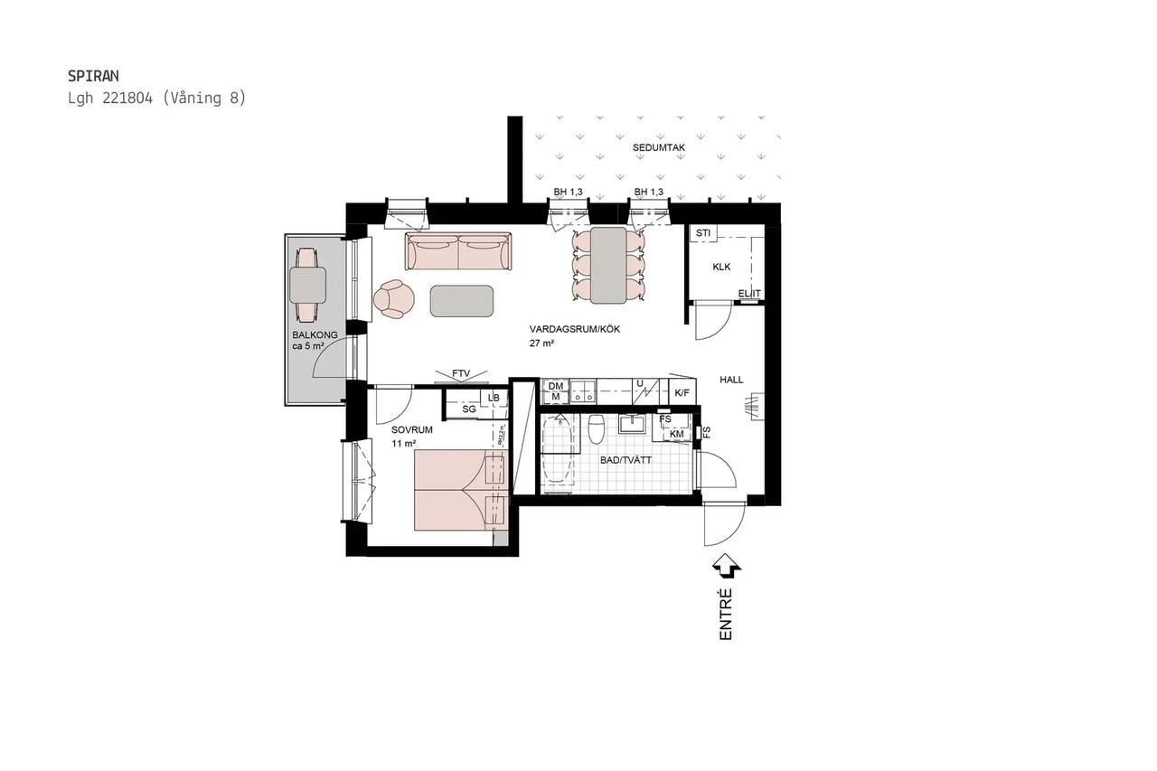 Floor plan for Emmyborgsgatan 1
