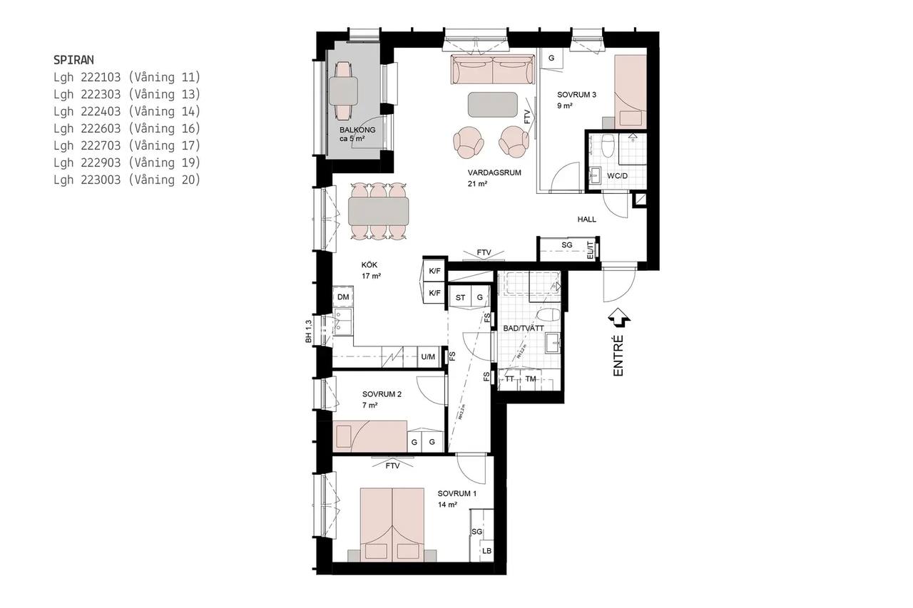Floor plan for Emmyborgsgatan 1
