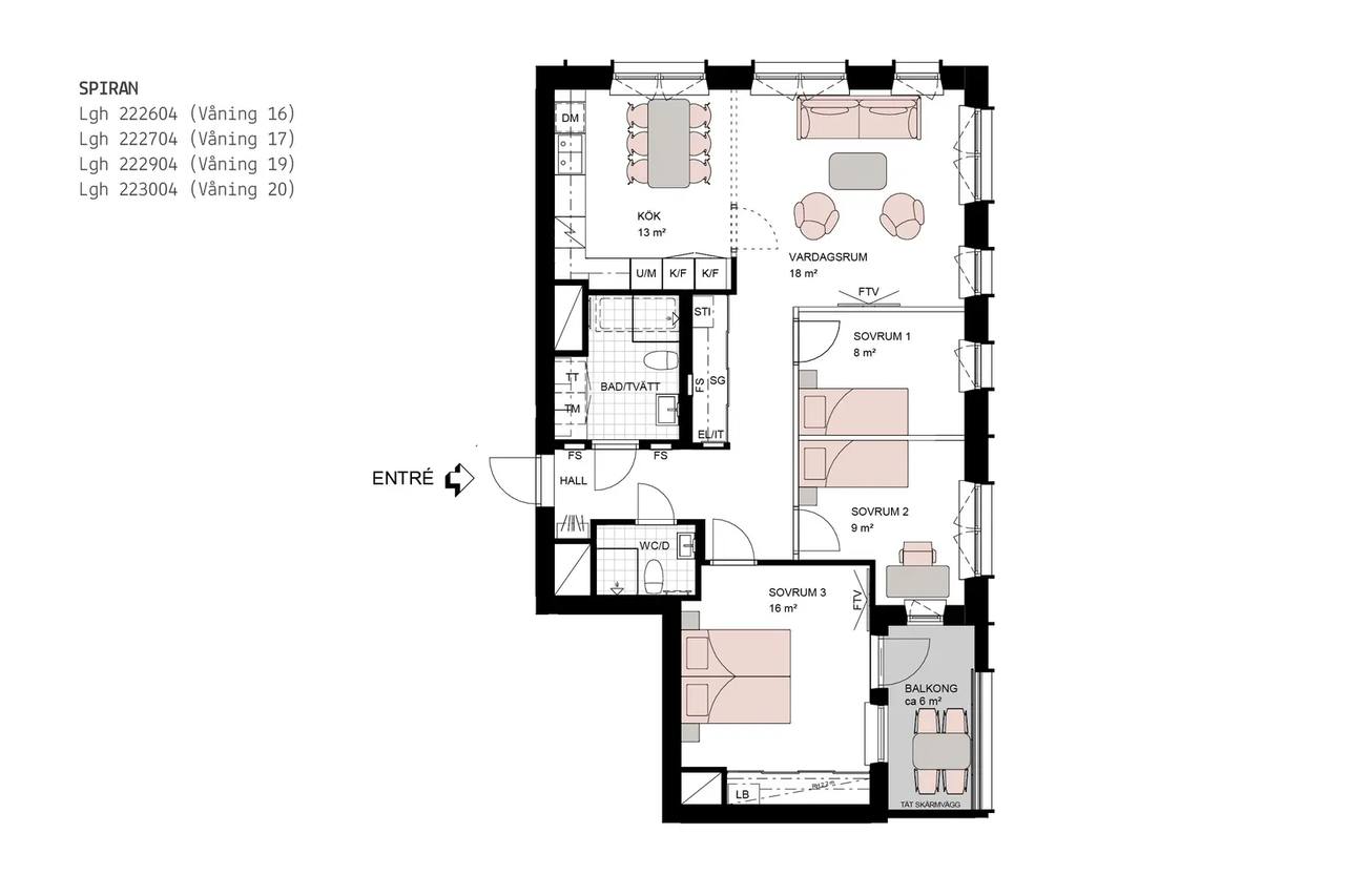 Floor plan for Emmyborgsgatan 1