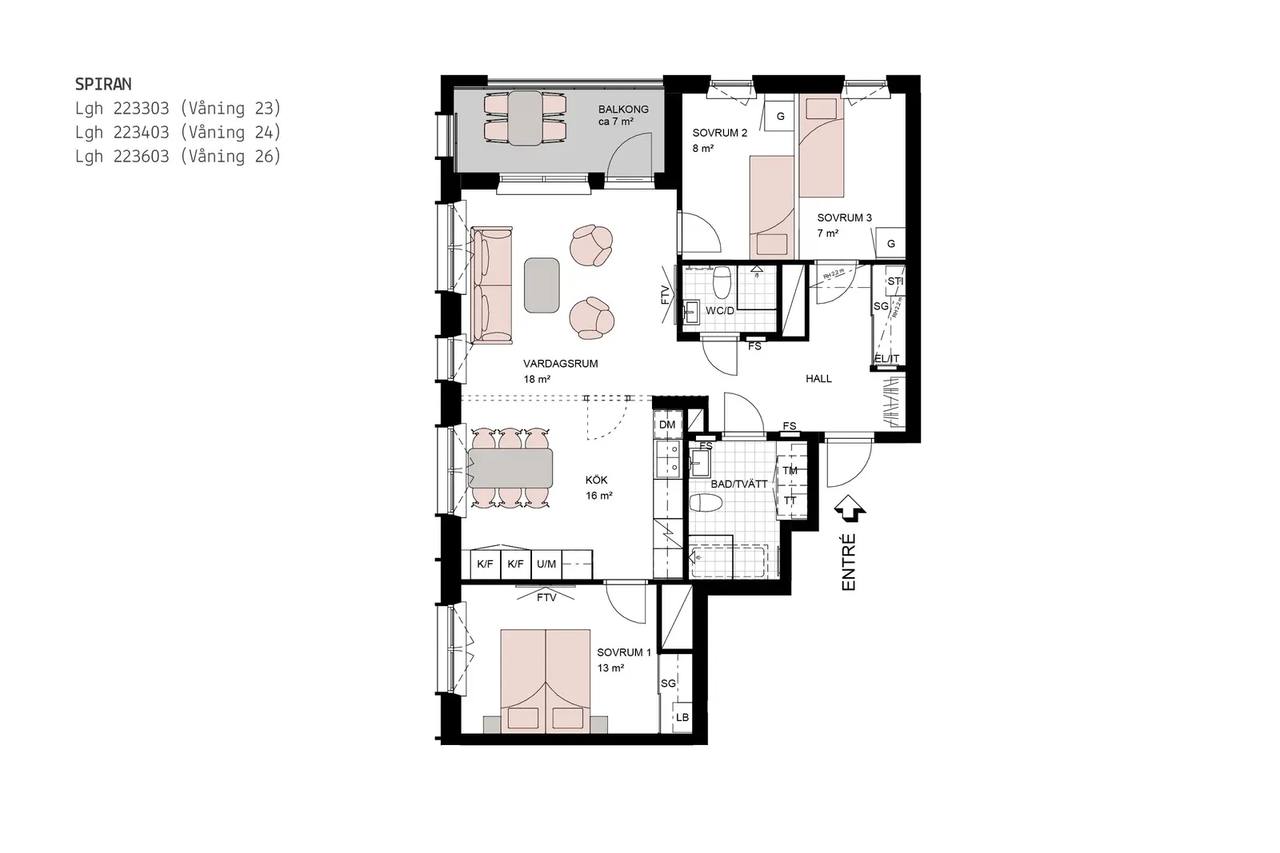 Floor plan for Emmyborgsgatan 1