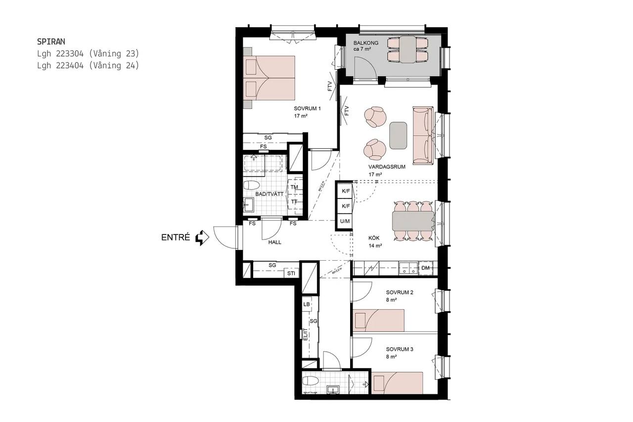 Floor plan for Emmyborgsgatan 1