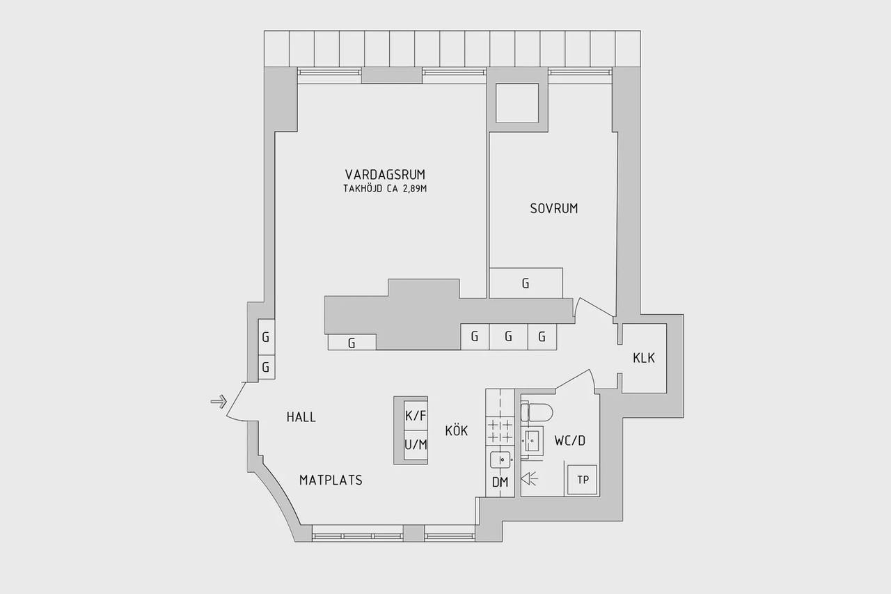 Floor plan for Östermalmsgatan 79