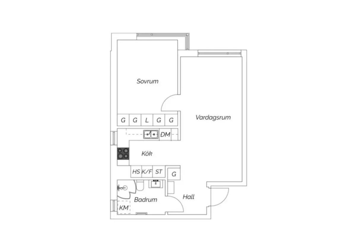 Planritning för Bangatan 32
