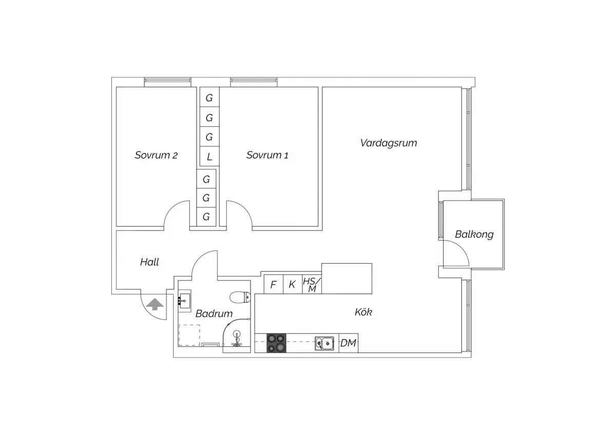 Floor plan for Bangatan 32