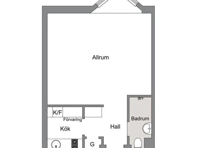 Planritning för Kungsklippan 11, vån 4