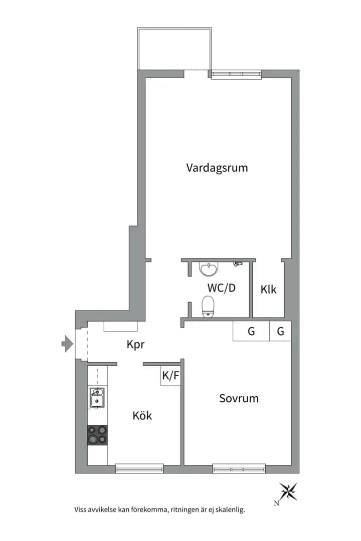 Planritning för Gamla Uppsalagatan 5