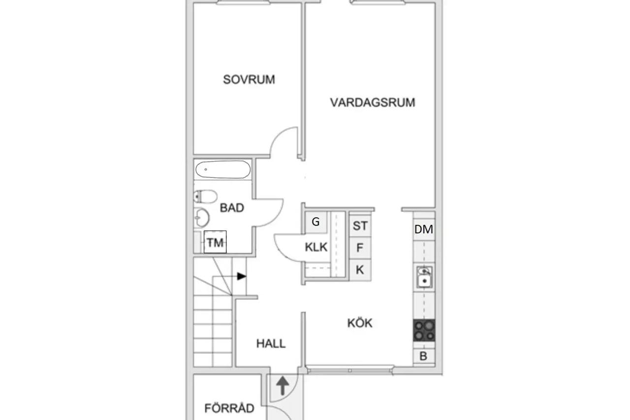 Floor plan for Bladgatan 134