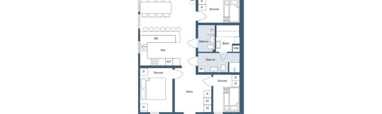 Floor plan for Fjällvägen 42B