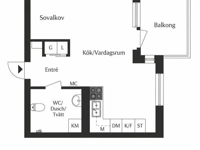 Floor plan for Gyllenstensgatan 22