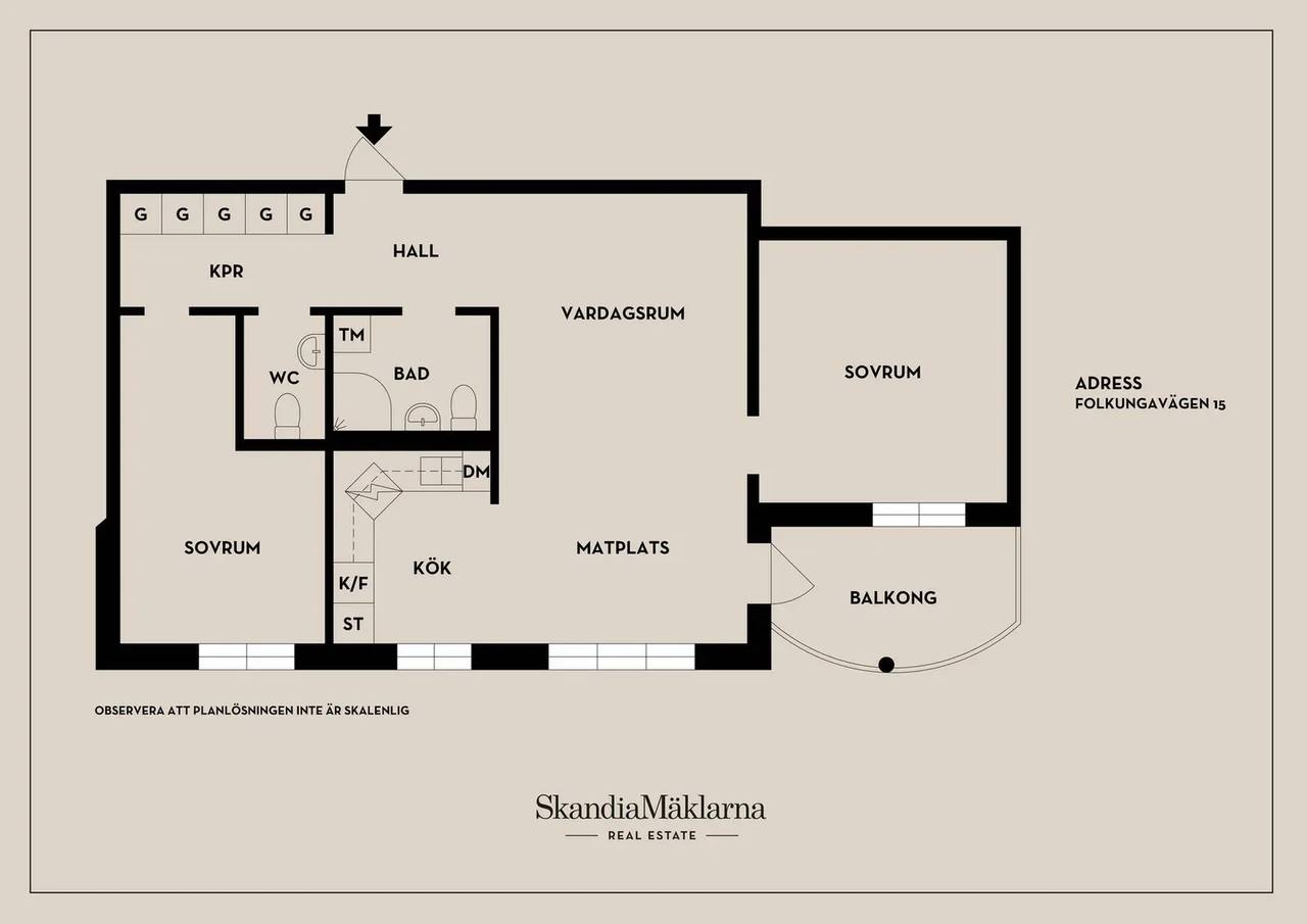 Floor plan for Folkungavägen 15