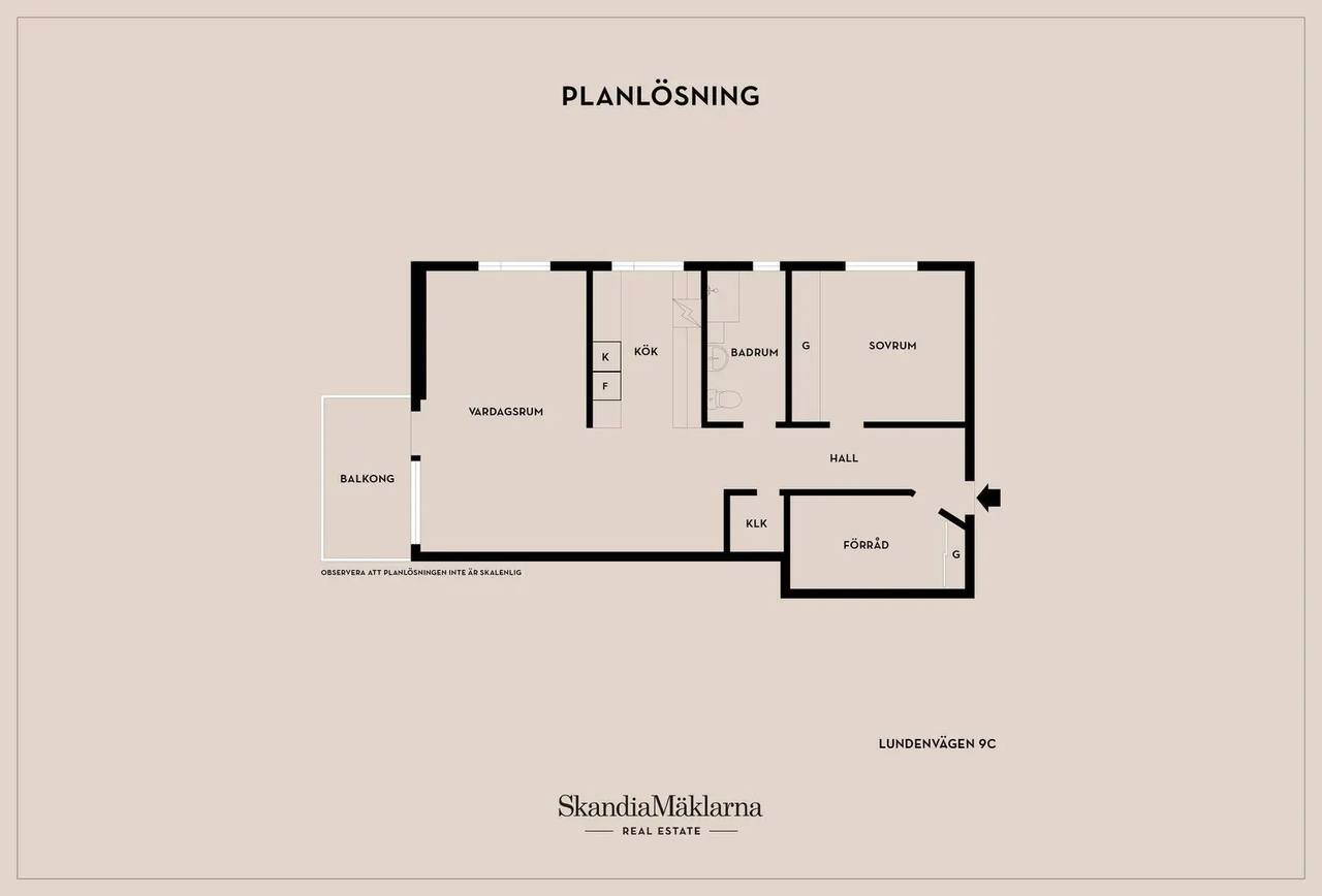 Planritning för Lundenvägen 9C