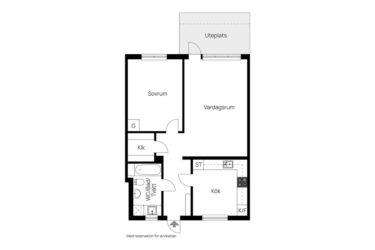 Floor plan for Åbjörnsgatan 38e