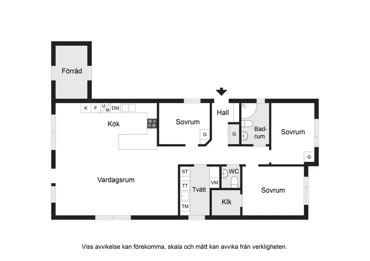 Planritning för Rådjursvägen 6