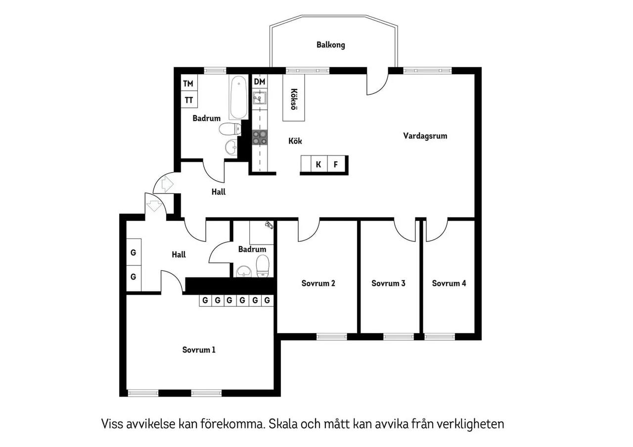 Planritning för Sandhamnsgatan 42B, 7 tr