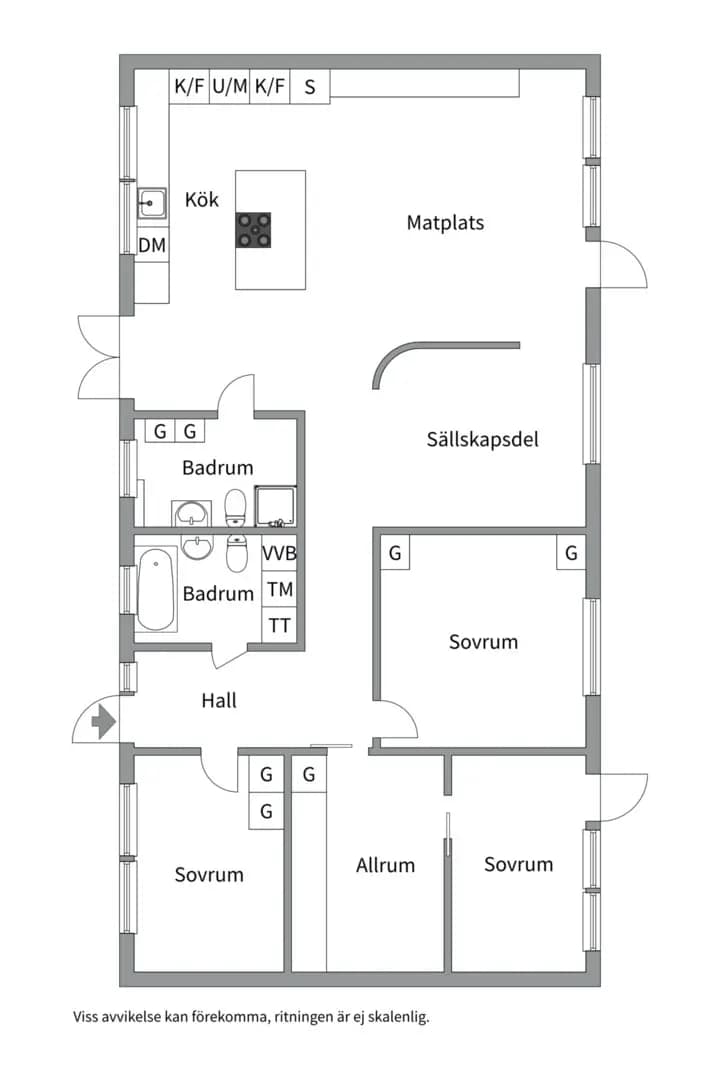 Floor plan for Täppvägen 3B