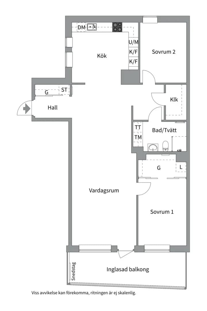 Floor plan for Sjöviksvägen 148, 13 tr