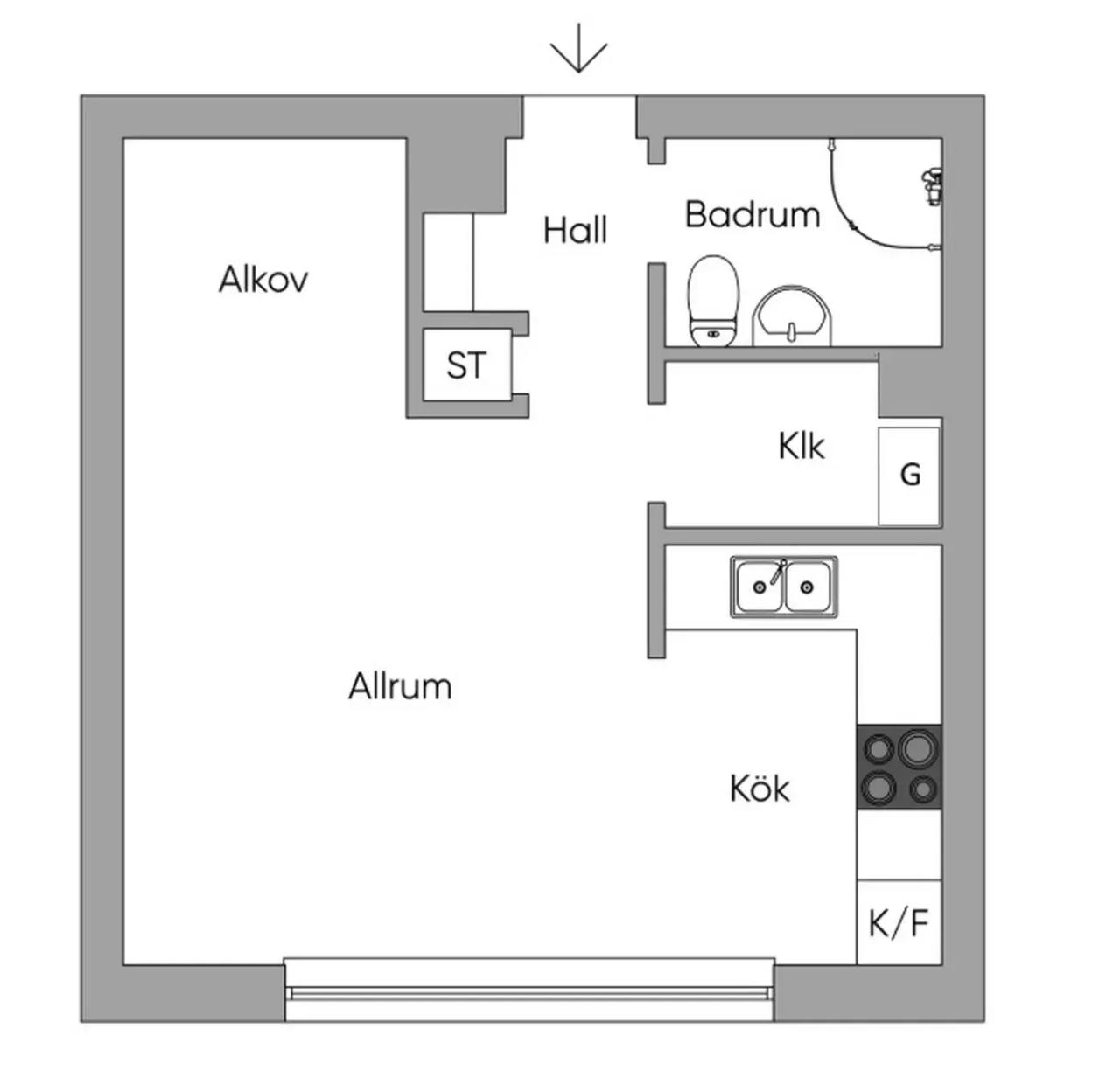 Floor plan for Västgötagränd