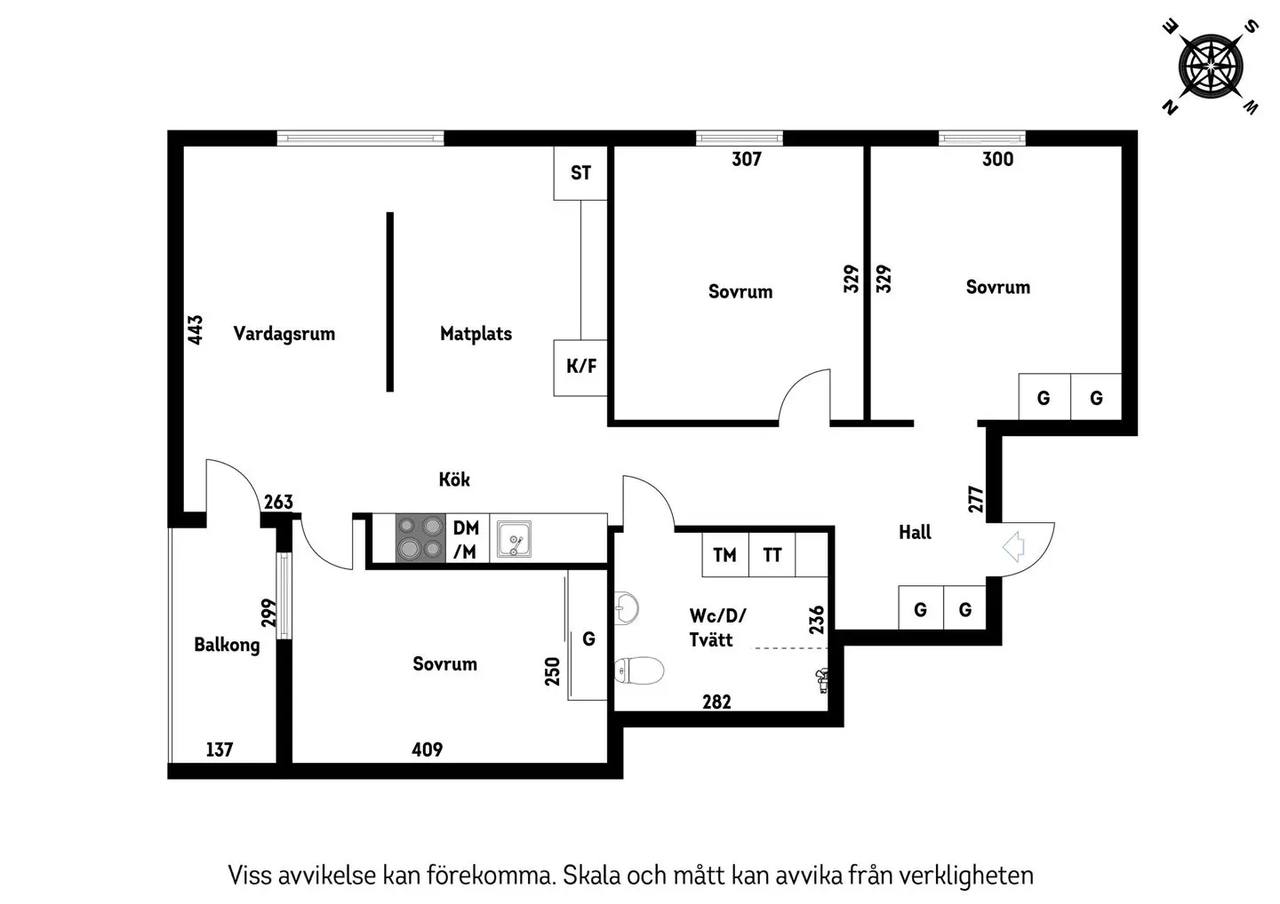 Floor plan for Larsbodavägen 82, 2tr