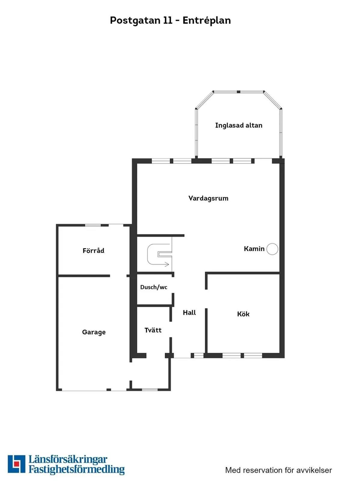 Floor plan for Postgatan 11