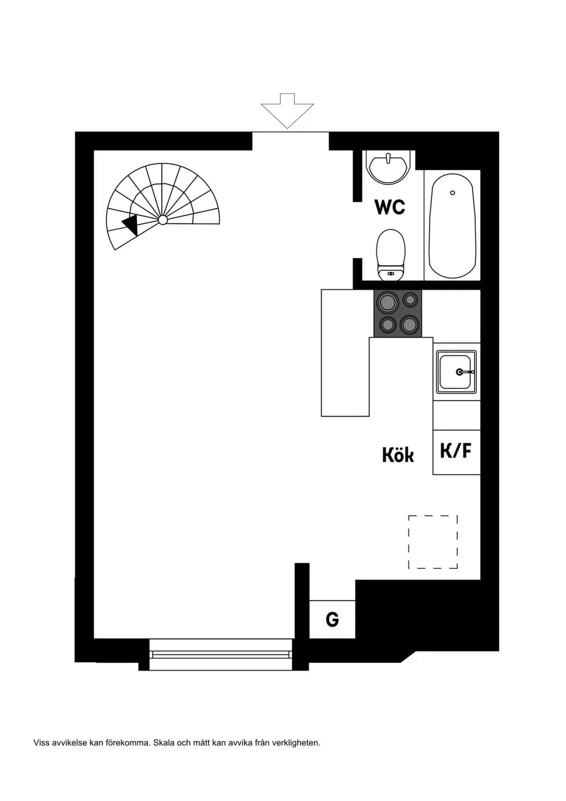 Planritning för Ynglingagatan 19 LGH 1601