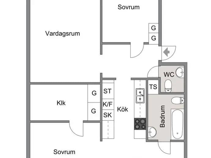 Floor plan for Bellmansgatan 148