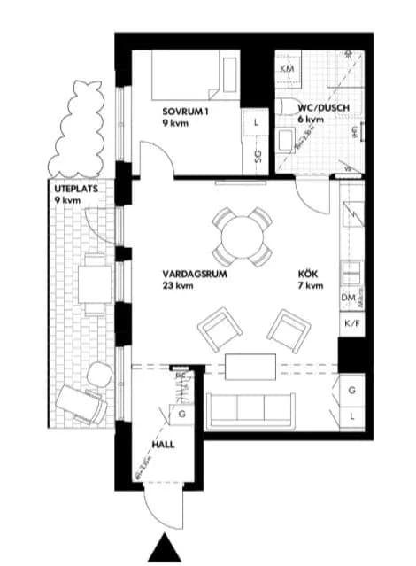 Floor plan for Årstaskogs Väg 14