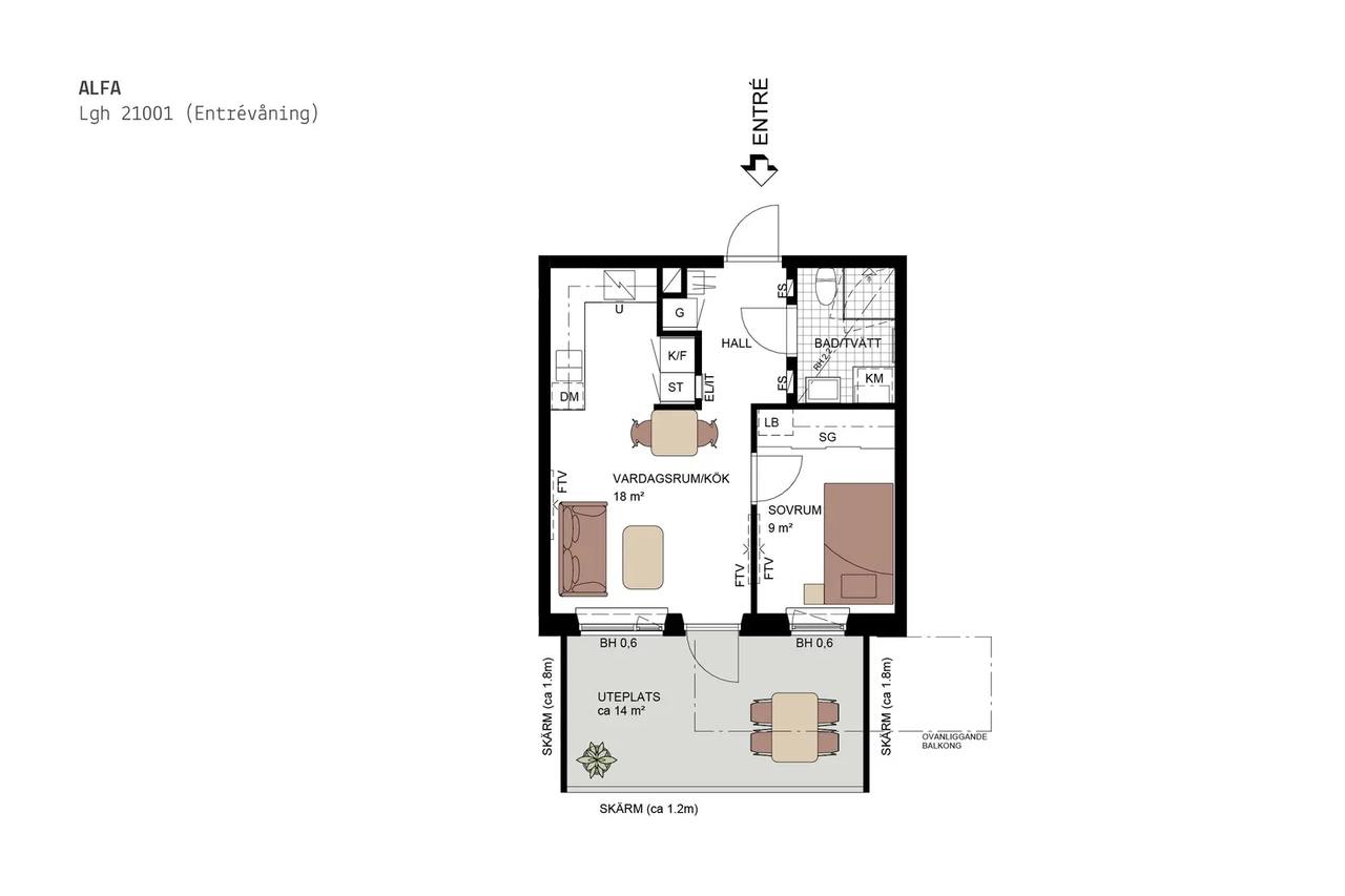 Floor plan for Sköndalsvägen 103