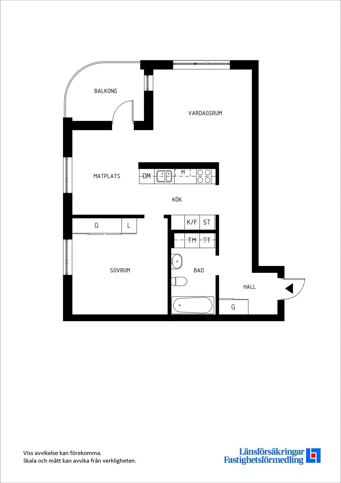 Floor plan for Hättkvarnsgatan