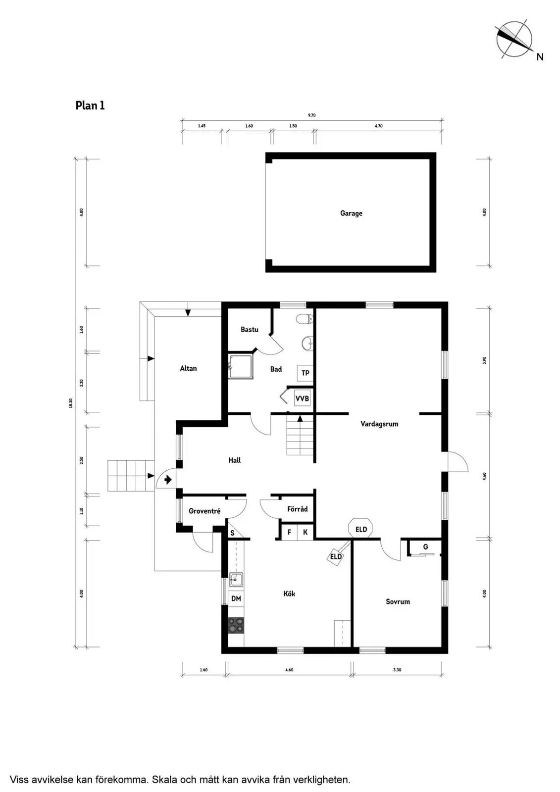 Floor plan for Södra Rågelundsvägen 63