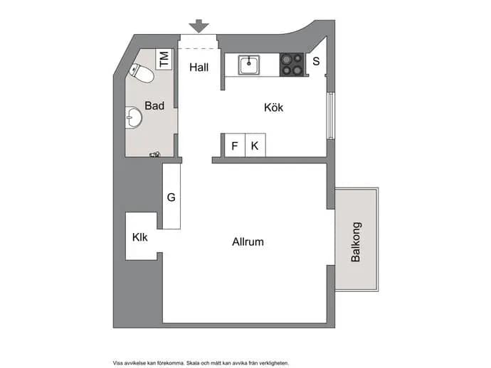 Floor plan for Högalidsgatan 50 B, gårdshus