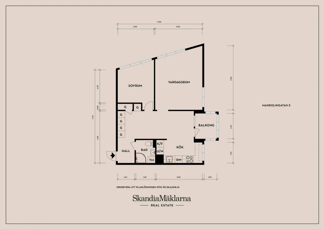 Floor plan for Mandolingatan 5