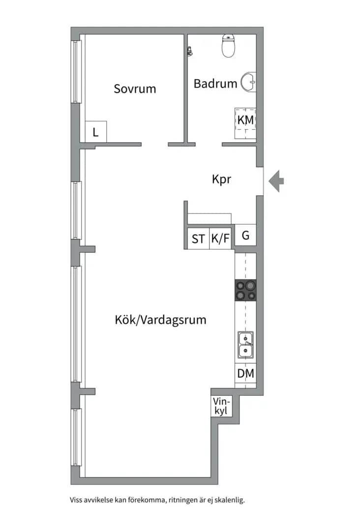 Planritning för Nybohovsgränd 24