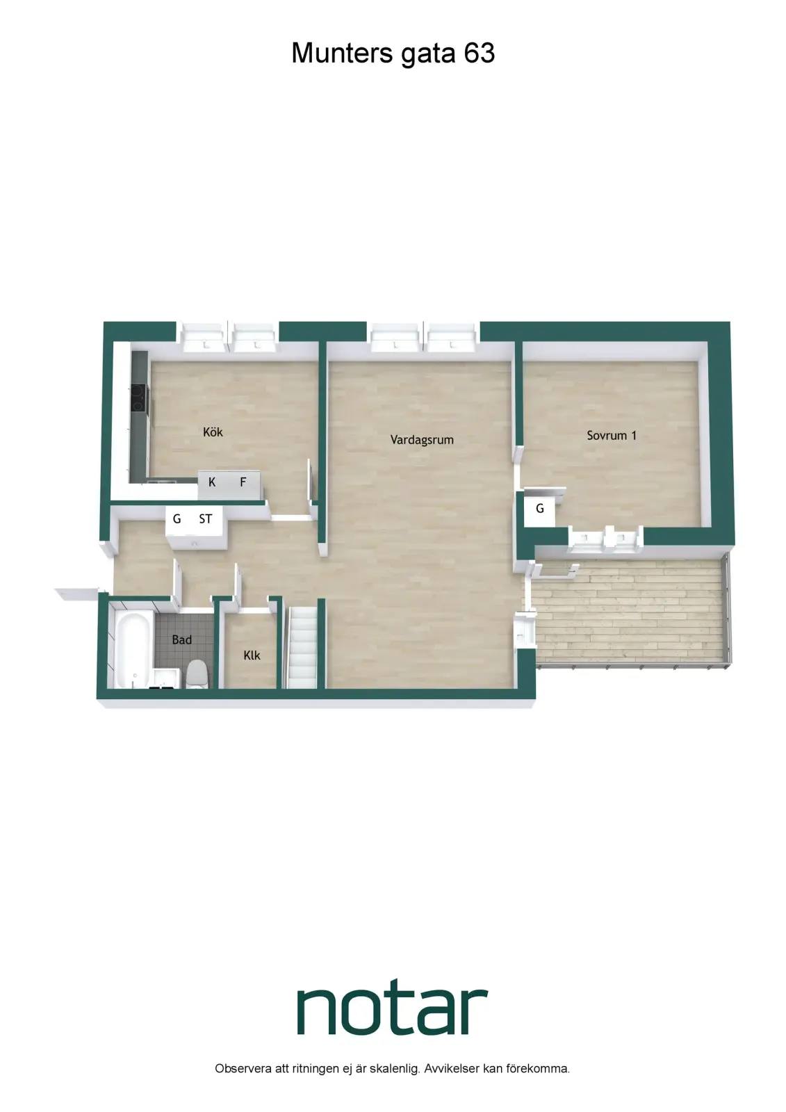 Floor plan for Munters gata 63