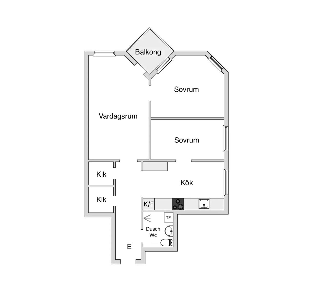 Floor plan for Farstavägen 91